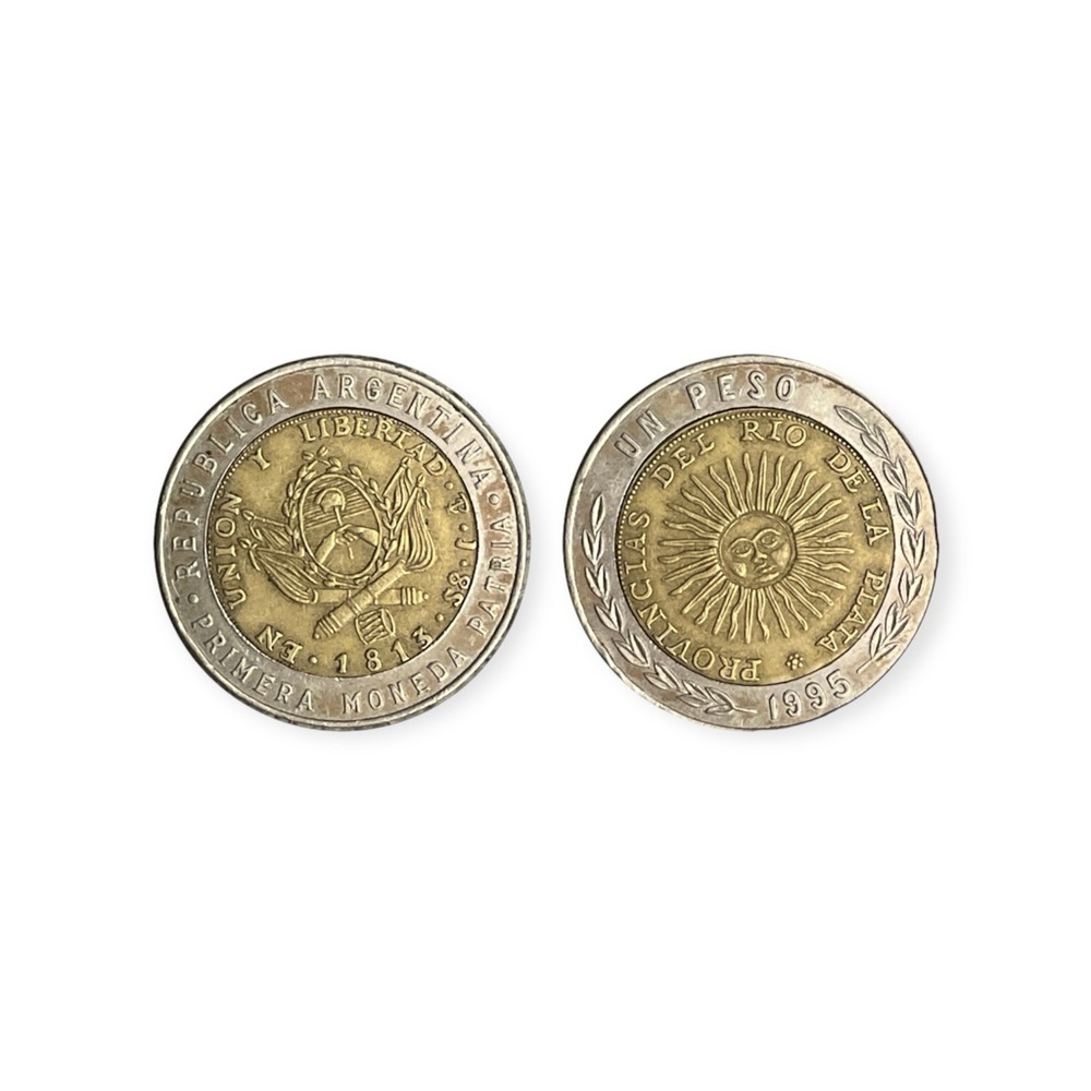 Un Peso Republica Argentina 1995 Bimetallic​